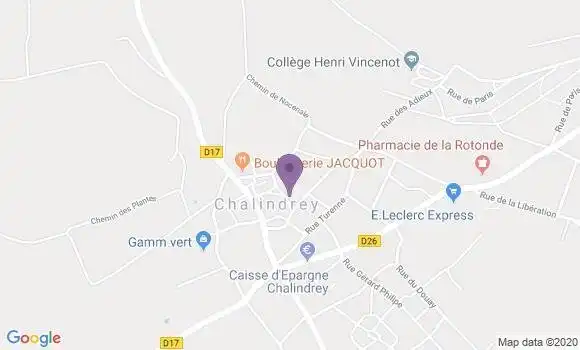 Localisation Banque Postale Agence de Chalindrey