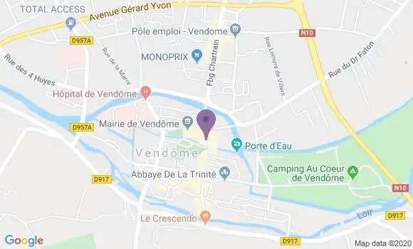 Localisation LCL Agence de Vendôme