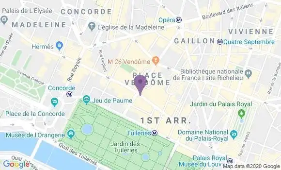 Localisation LCL Agence de Paris Tuileries