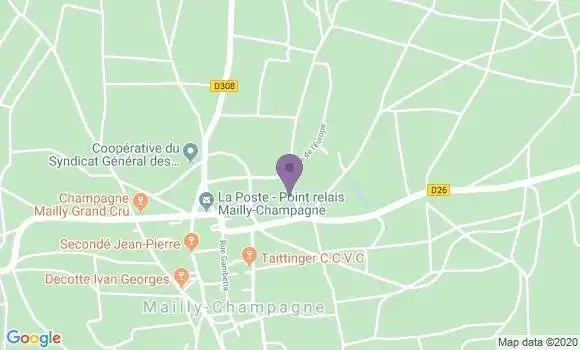Localisation Banque Postale Agence de Sillery