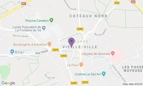 Localisation Banque Postale Agence de Sézanne