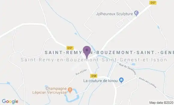 Localisation Banque Postale Agence de Saint Rémy en Bouzemont Saint Genest