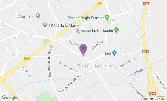Localisation Banque Postale Agence de Saint Memmie