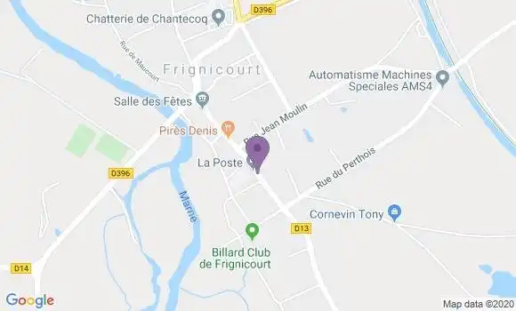 Localisation Banque Postale Agence de Frignicourt