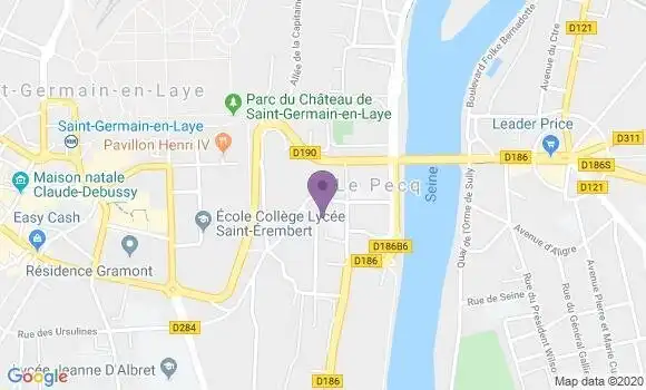 Localisation LCL Agence de Le Pecq