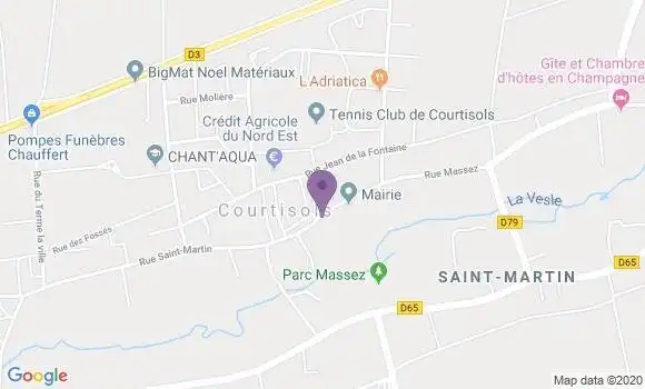Localisation Banque Postale Agence de Courtisols