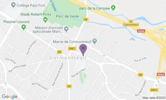 Localisation Banque Postale Agence de Cormontreuil