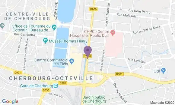Localisation Banque Postale Agence de Cherbourg Octeville Val de Saire