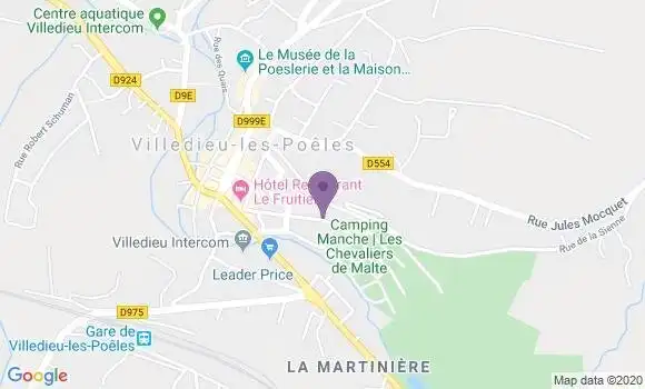 Localisation Banque Postale Agence de Villedieu les Poêles