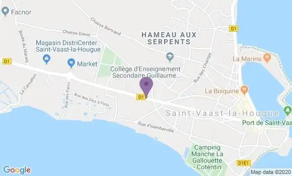 Localisation Banque Postale Agence de Saint Vaast la Hougue