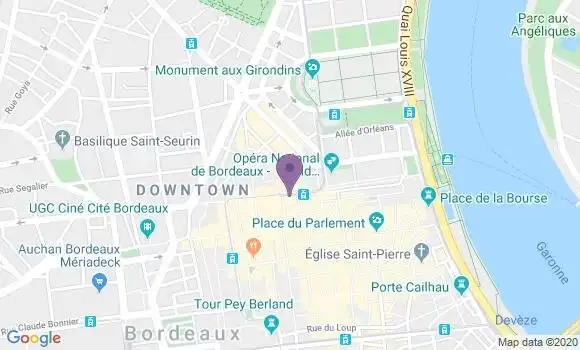 Localisation LCL Agence de Bordeaux