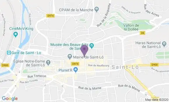 Localisation Banque Postale Agence de Saint Lô