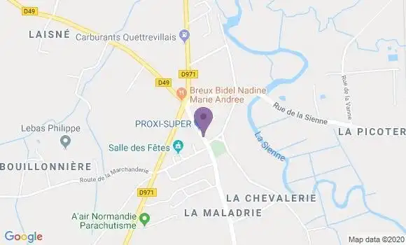 Localisation Banque Postale Agence de Quettreville sur Sienne