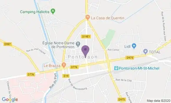 Localisation Banque Postale Agence de Pontorson