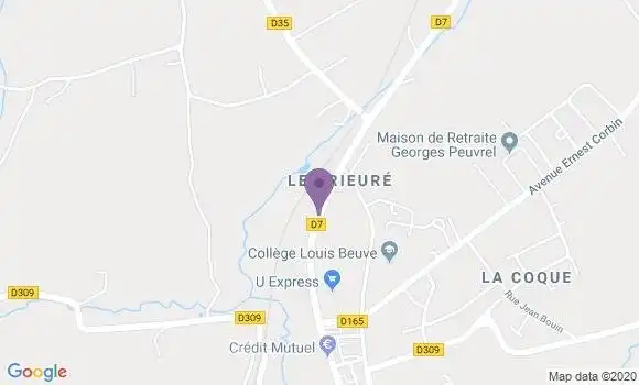 Localisation Banque Postale Agence de La Haye Pesnel