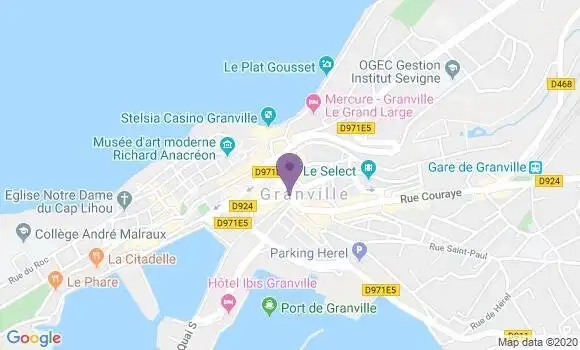 Localisation Banque Postale Agence de Granville