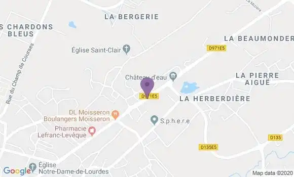 Localisation Banque Postale Agence de Donville les Bains