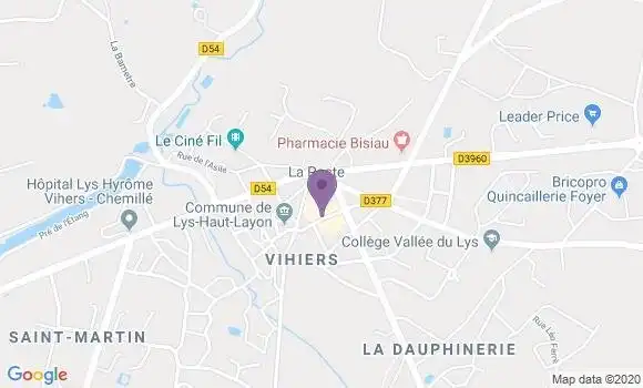 Localisation Banque Postale Agence de Vihiers