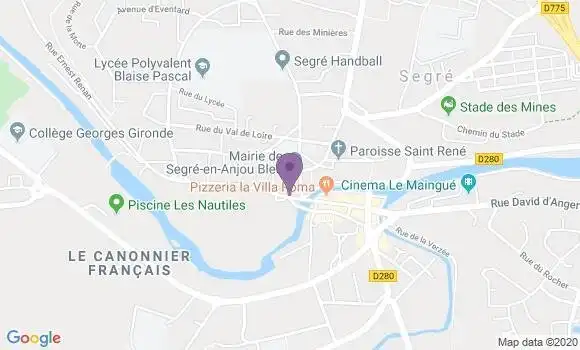 Localisation Banque Postale Agence de Segré