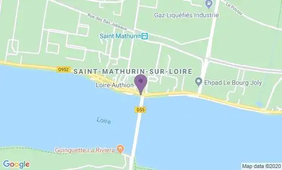 Localisation Banque Postale Agence de Saint Mathurin sur Loire