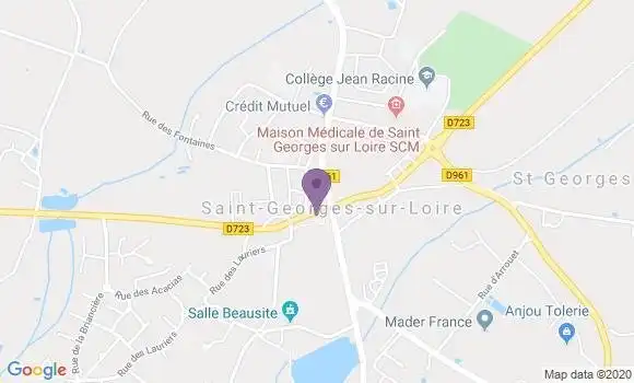 Localisation Banque Postale Agence de Saint Georges sur Loire