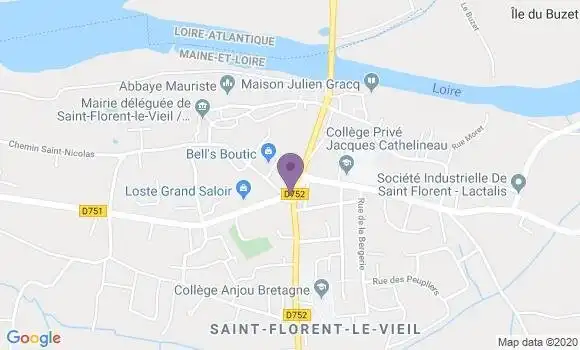 Localisation Banque Postale Agence de Saint Florent le Vieil