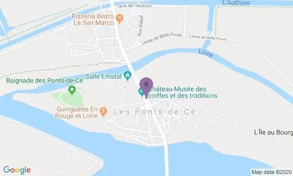 Localisation Banque Postale Agence de Les Ponts de Cé