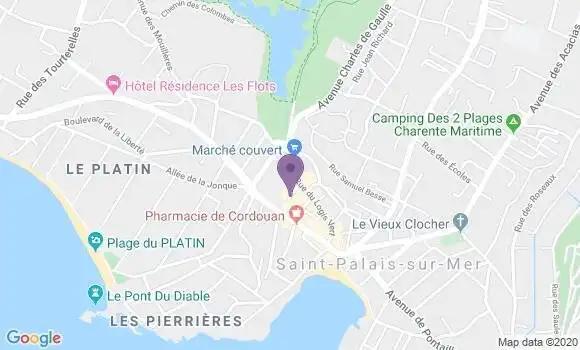 Localisation LCL Agence de Saint Palais sur Mer