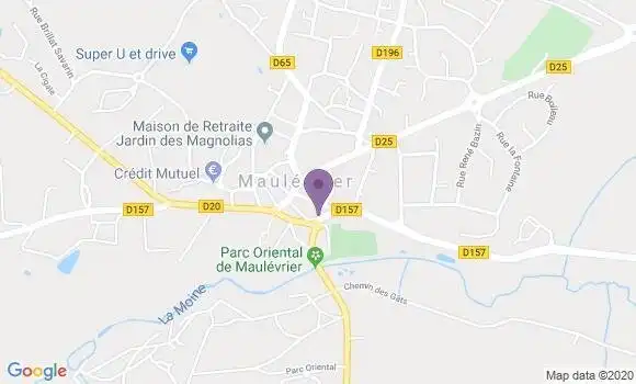 Localisation Banque Postale Agence de Maulévrier
