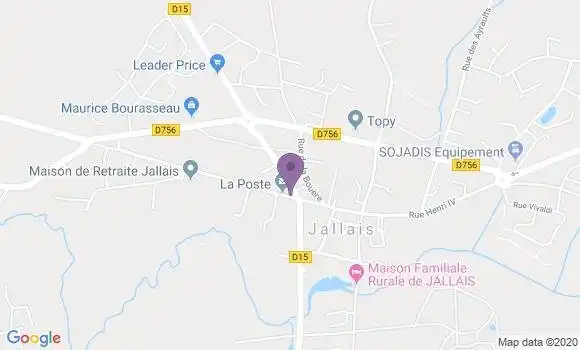 Localisation Banque Postale Agence de Jallais