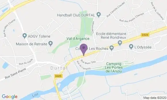 Localisation Banque Postale Agence de Durtal