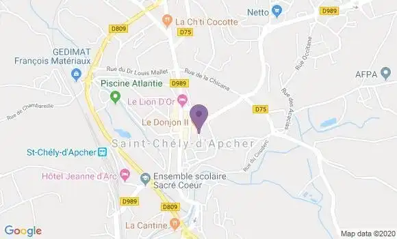 Localisation Banque Postale Agence de Saint Chély d