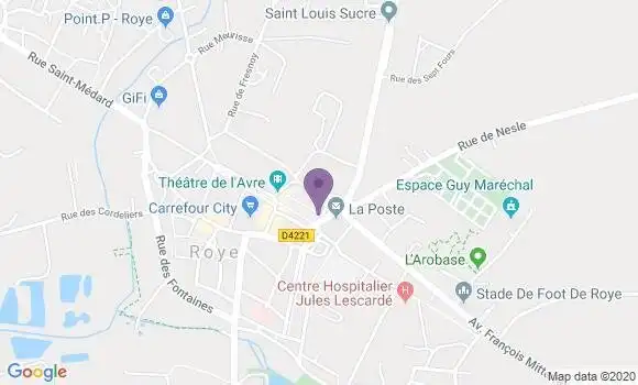 Localisation LCL Agence de Roye