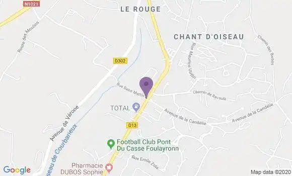 Localisation Banque Postale Agence de Foulayronnes