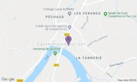 Localisation Banque Postale Agence de Castelmoron sur Lot