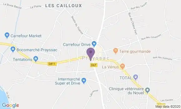 Localisation Banque Postale Agence de Prayssac