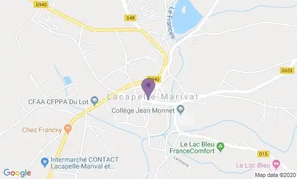 Localisation Banque Postale Agence de Lacapelle Marival