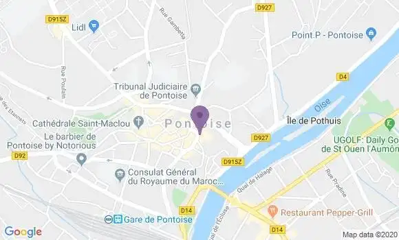 Localisation LCL Agence de Pontoise