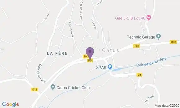 Localisation Banque Postale Agence de Catus
