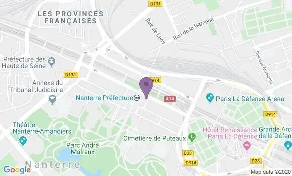 Localisation LCL Agence de Nanterre Préfecture