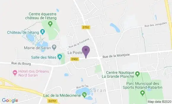 Localisation Banque Postale Agence de Saran
