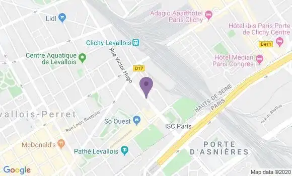 Localisation LCL Agence de Levallois Victor Hugo