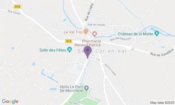 Localisation Banque Postale Agence de Saint Cyr en Val