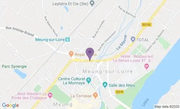 Localisation Banque Postale Agence de Meung sur Loire