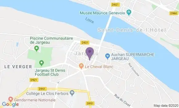 Localisation Banque Postale Agence de Jargeau