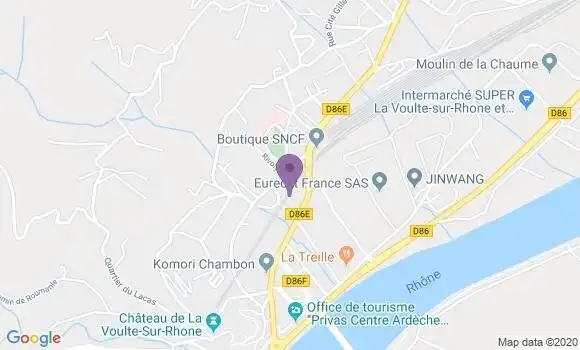 Localisation LCL Agence de La Voulte sur Rhône