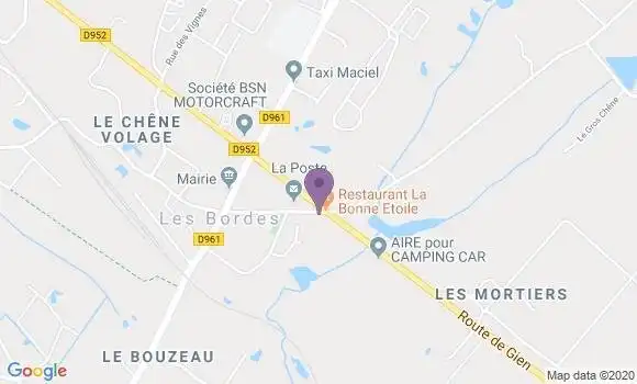 Localisation Banque Postale Agence de Les Bordes