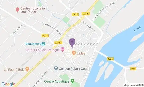 Localisation Banque Postale Agence de Beaugency