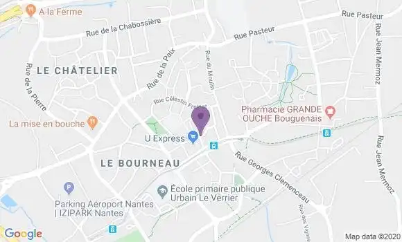 Localisation Banque Postale Agence de Bouguenais les Couëts