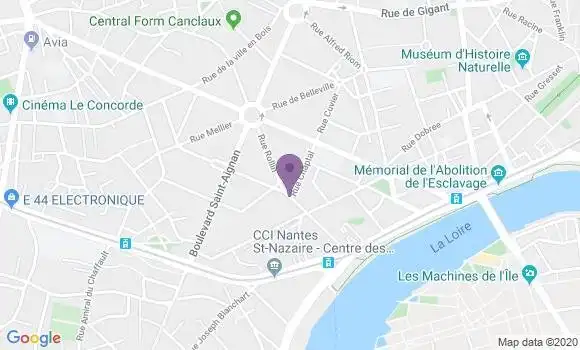 Localisation Banque Postale Agence de Nantes Rollin